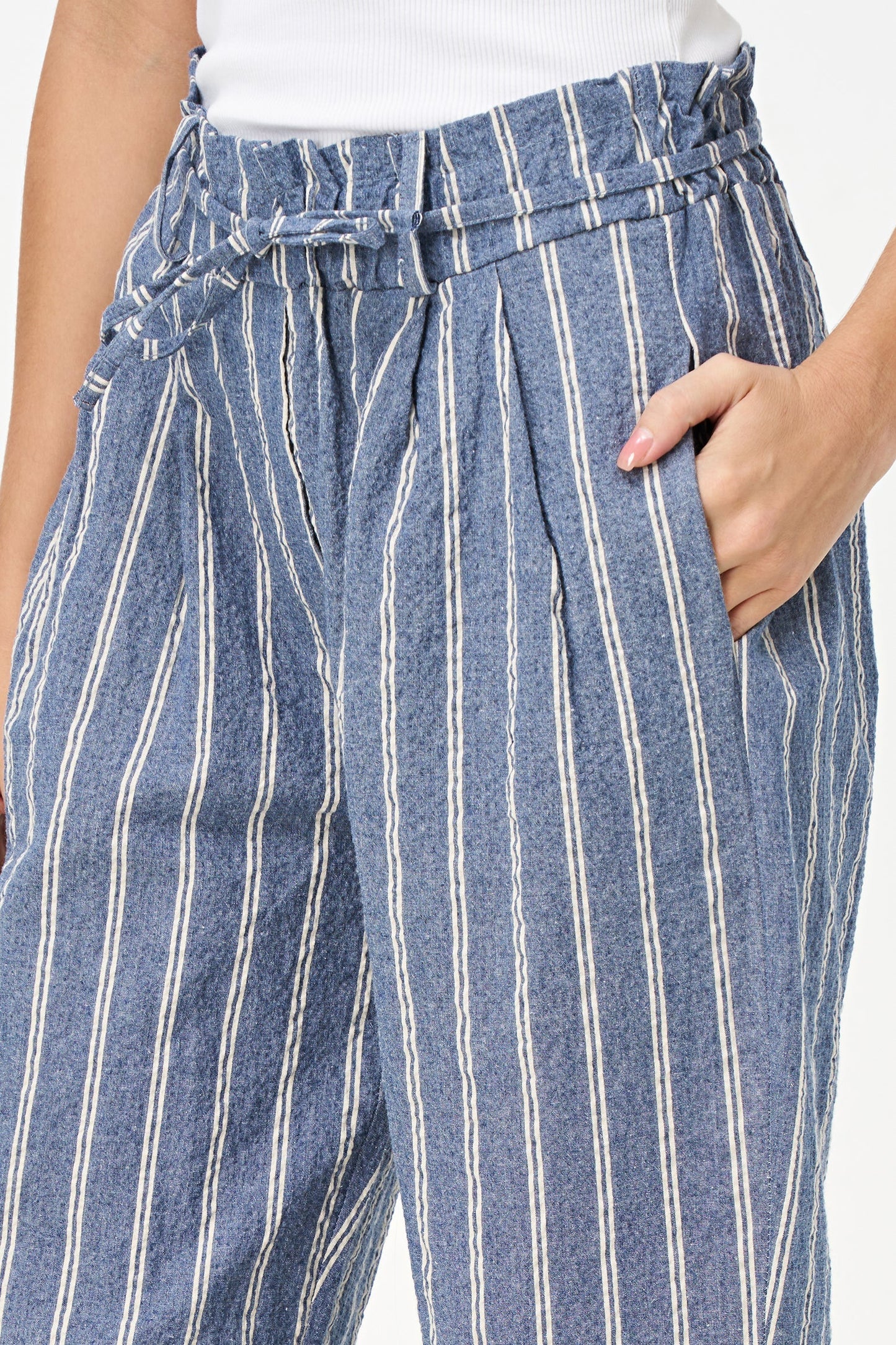 M Made In Italy Woven Pull-On Pants