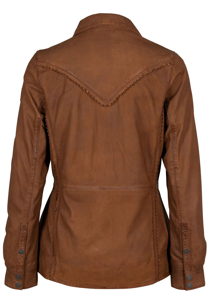 Mauritius Melodee RF Leather Jacket in Cognac
