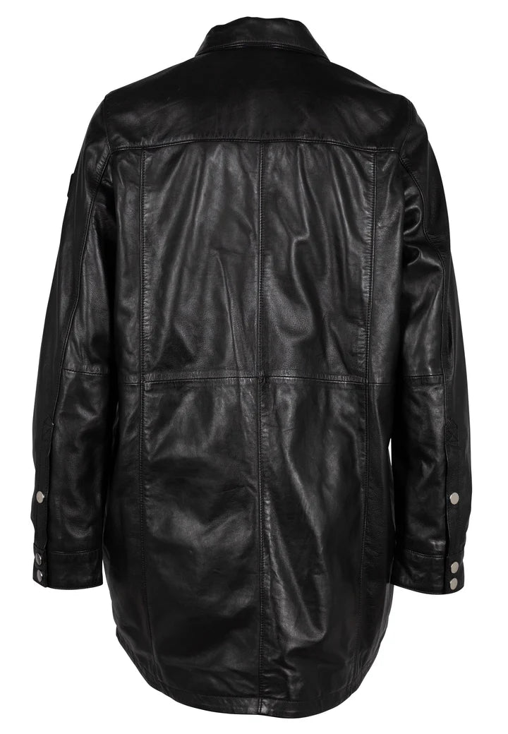 Mauritius Mahi RF Leather Jacket in Black