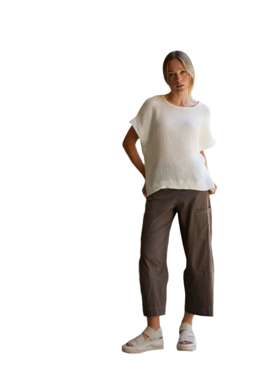 Porto Sabrina Top in White
