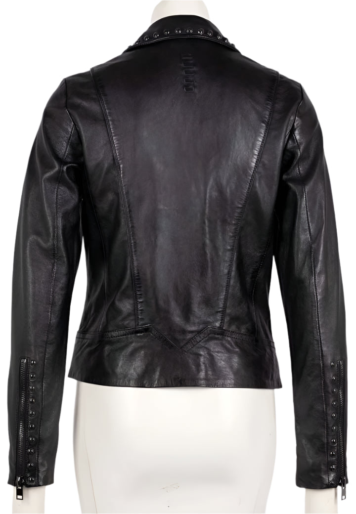 Mauritius Benja RF Leather Jacket in Black