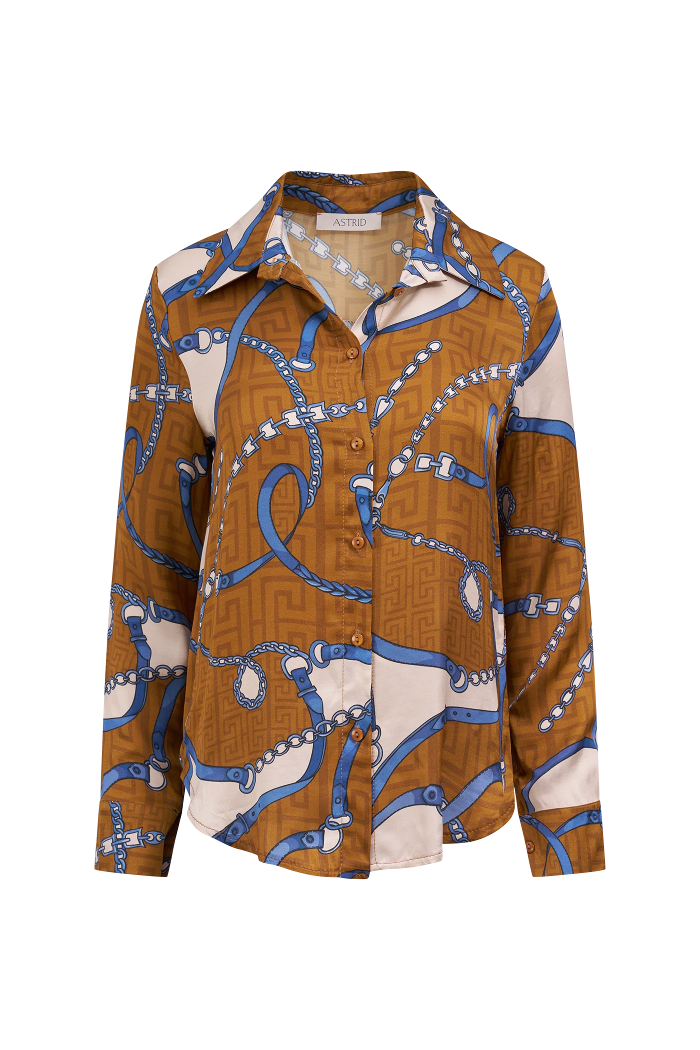 Astrid Blouse in Tabac Print