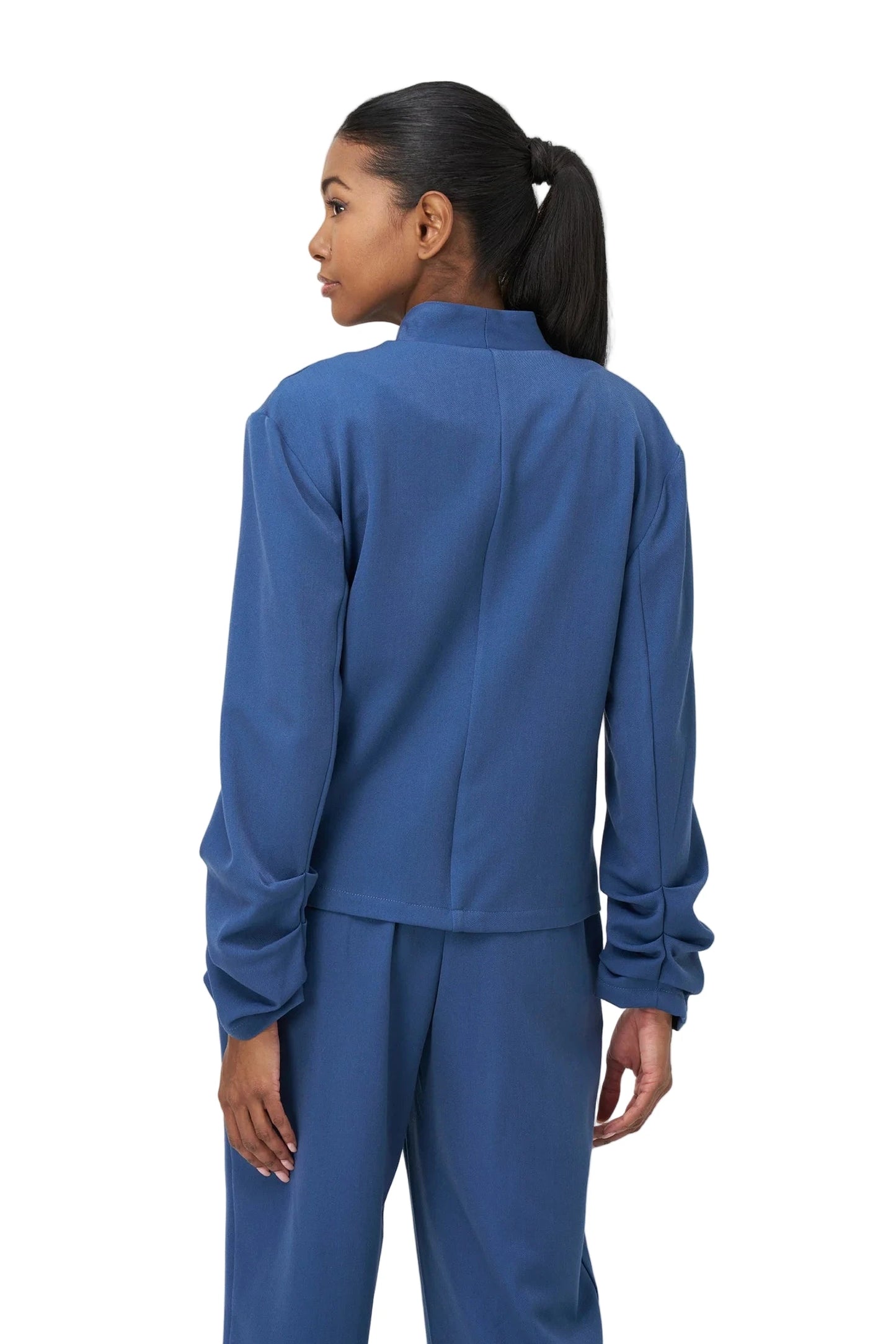 M Made In Italy Open Woven Long Sleeve Blazer