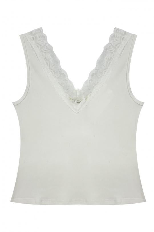 Sweewe Pairs Lace V-Neck Tank