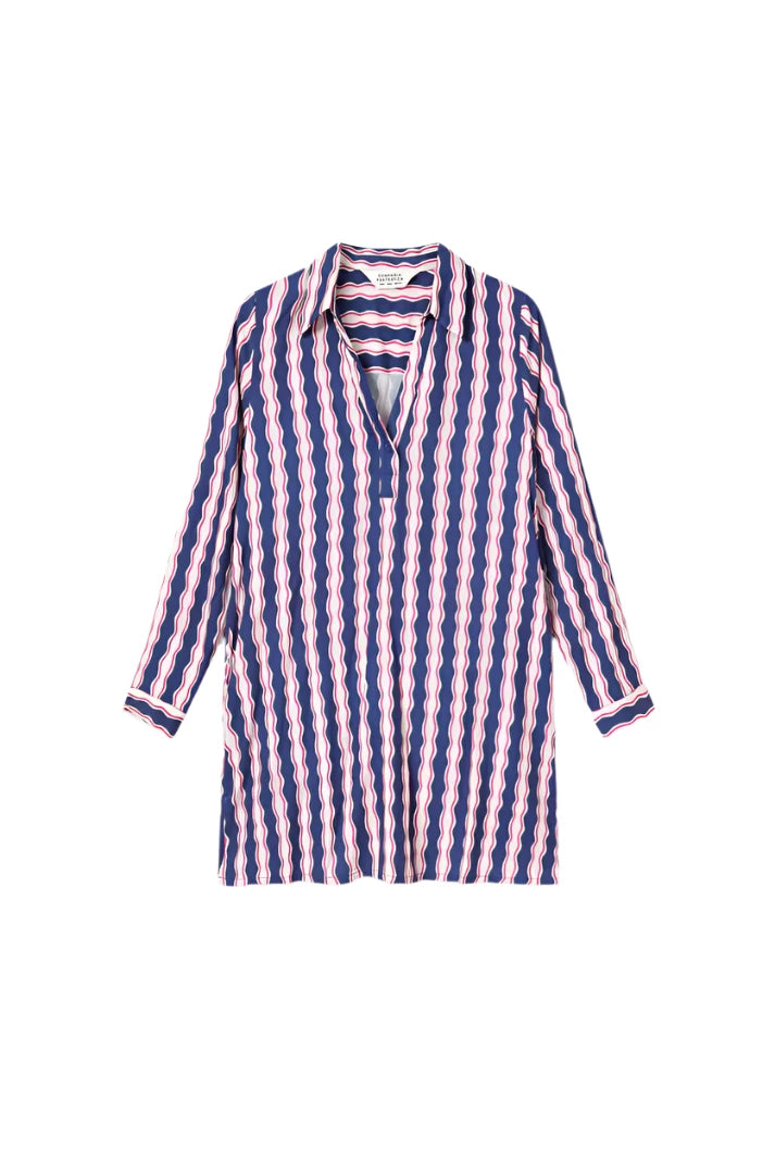 Serpentina striped printed short dress