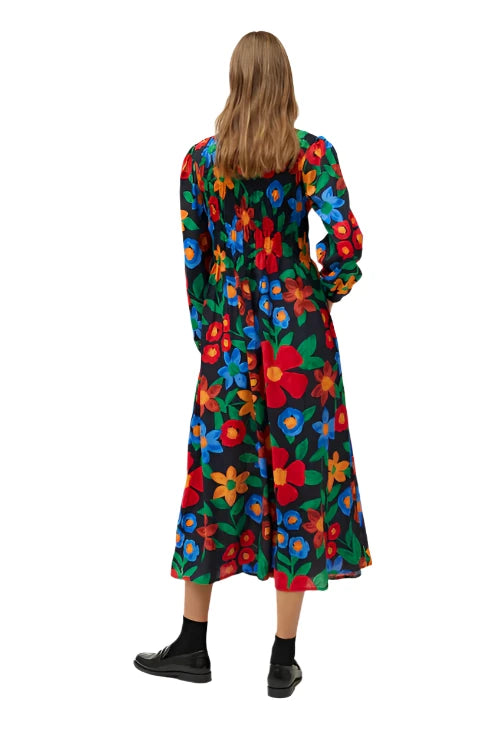 Compania Fantastica Multicolored Floral Print Long Dress