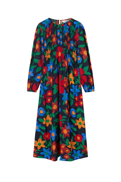 Compania Fantastica Multicolored Floral Print Long Dress