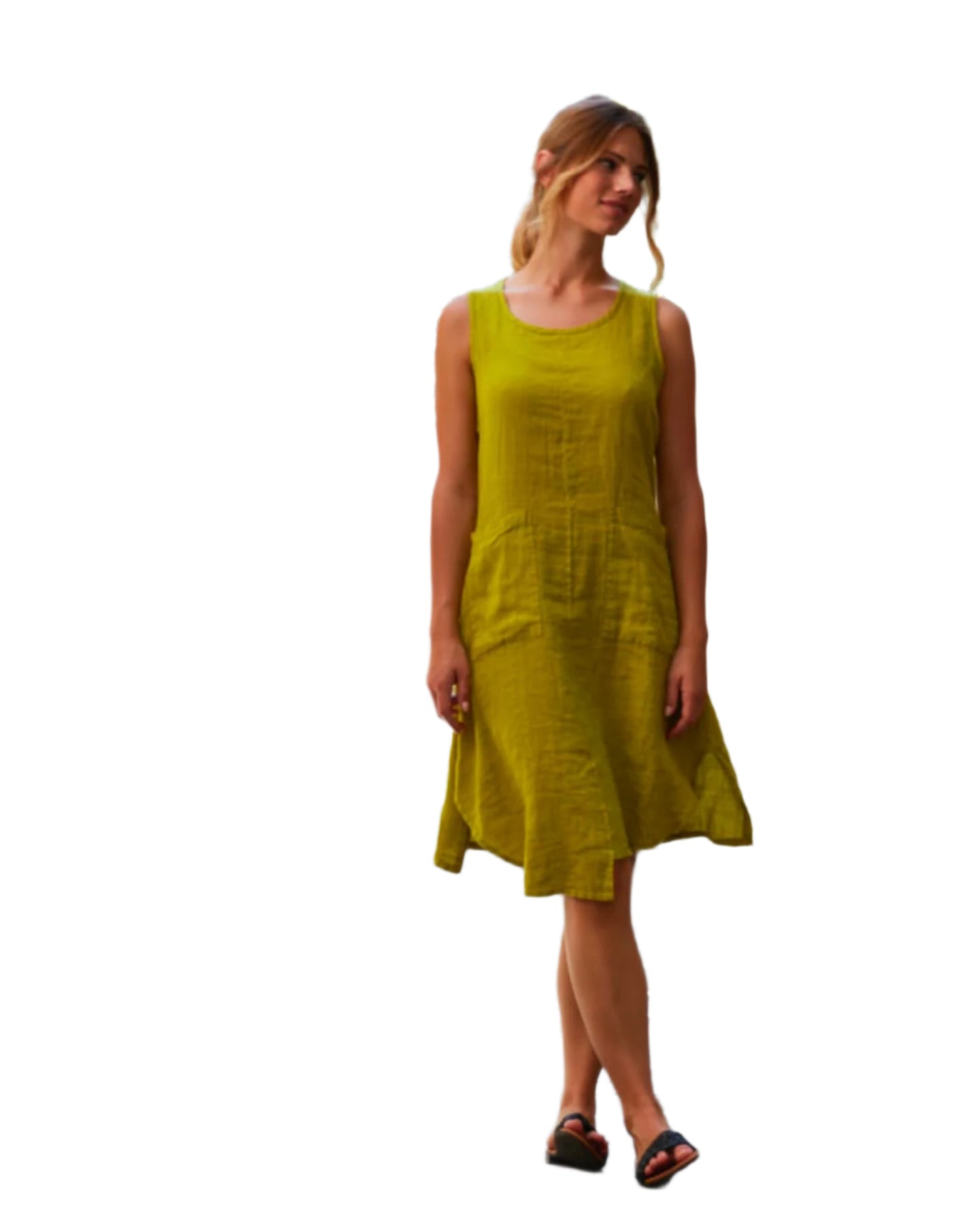 Inizio Front Pocket Round Neck Dress