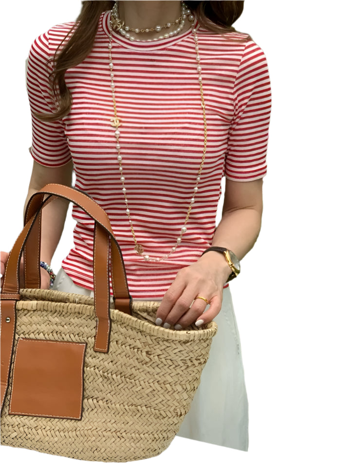 Clever Alice Peanut Striped Tee