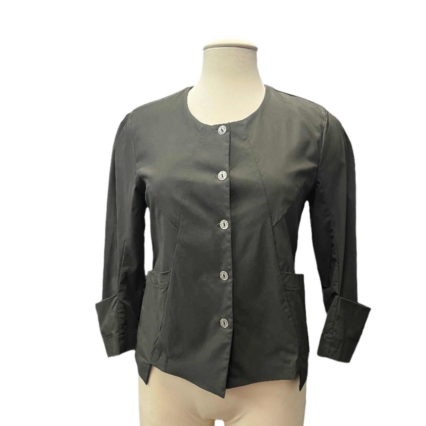 Porto 5 Button Jacket in Olive