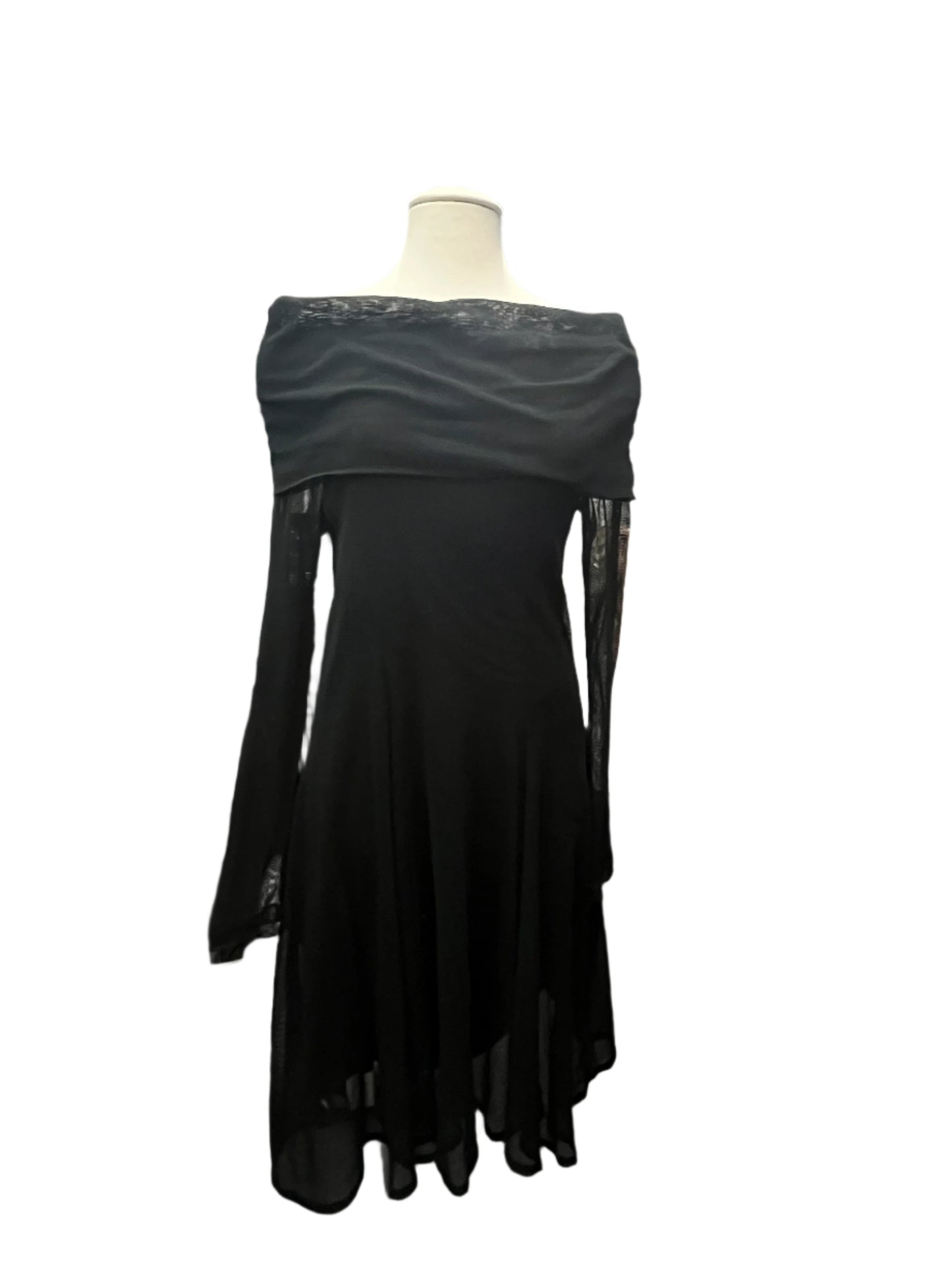 Porto Black Mesh Dress