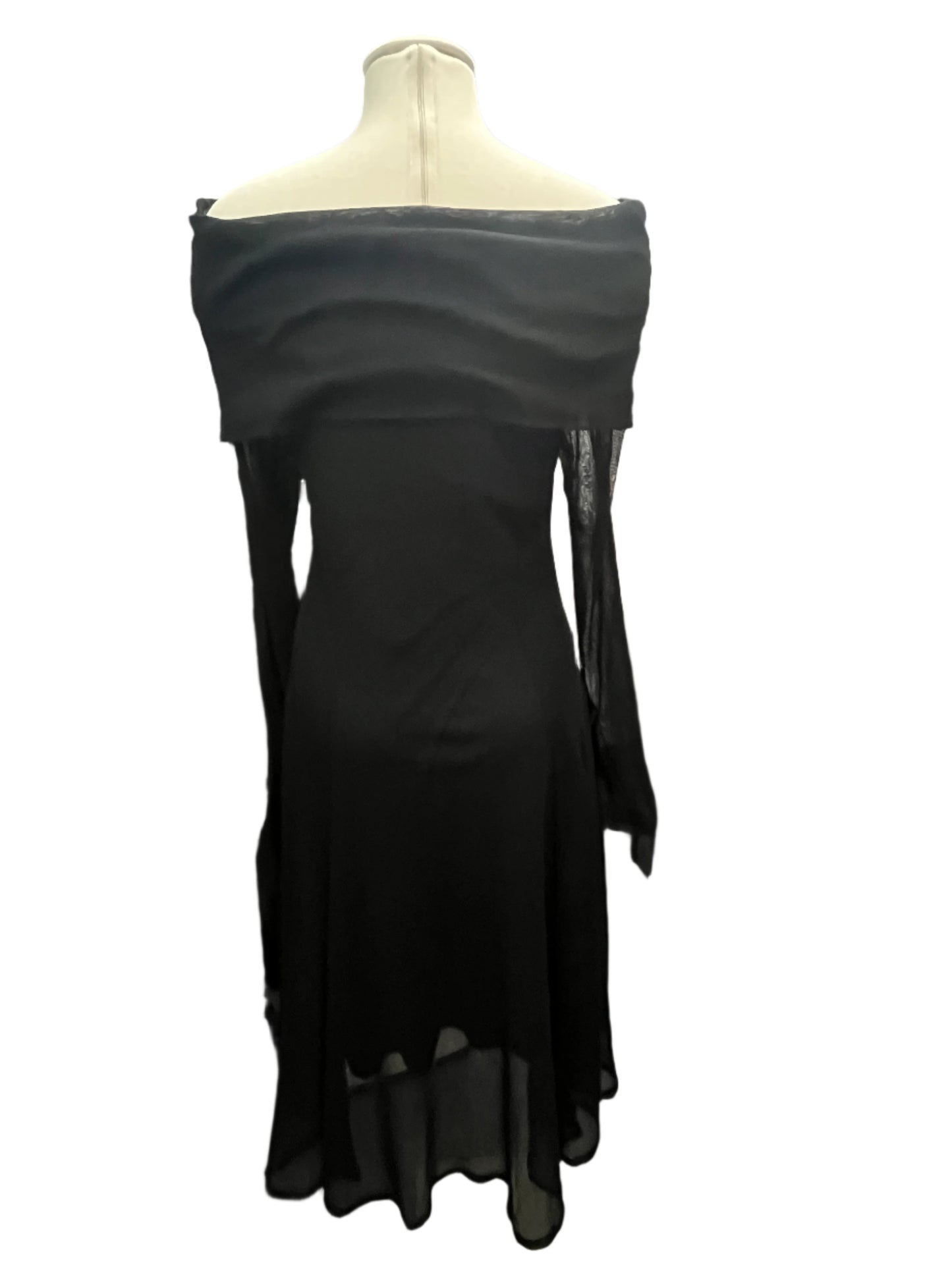 Porto Black Mesh Dress