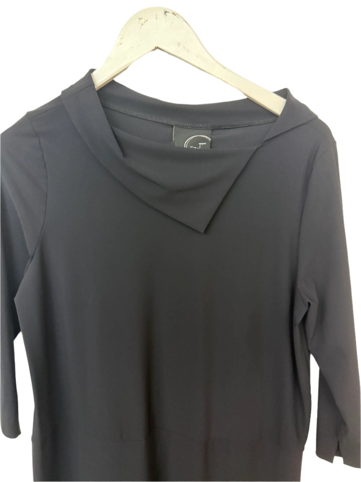 Porto Jet Jersey Dress with Relaxed Collar
