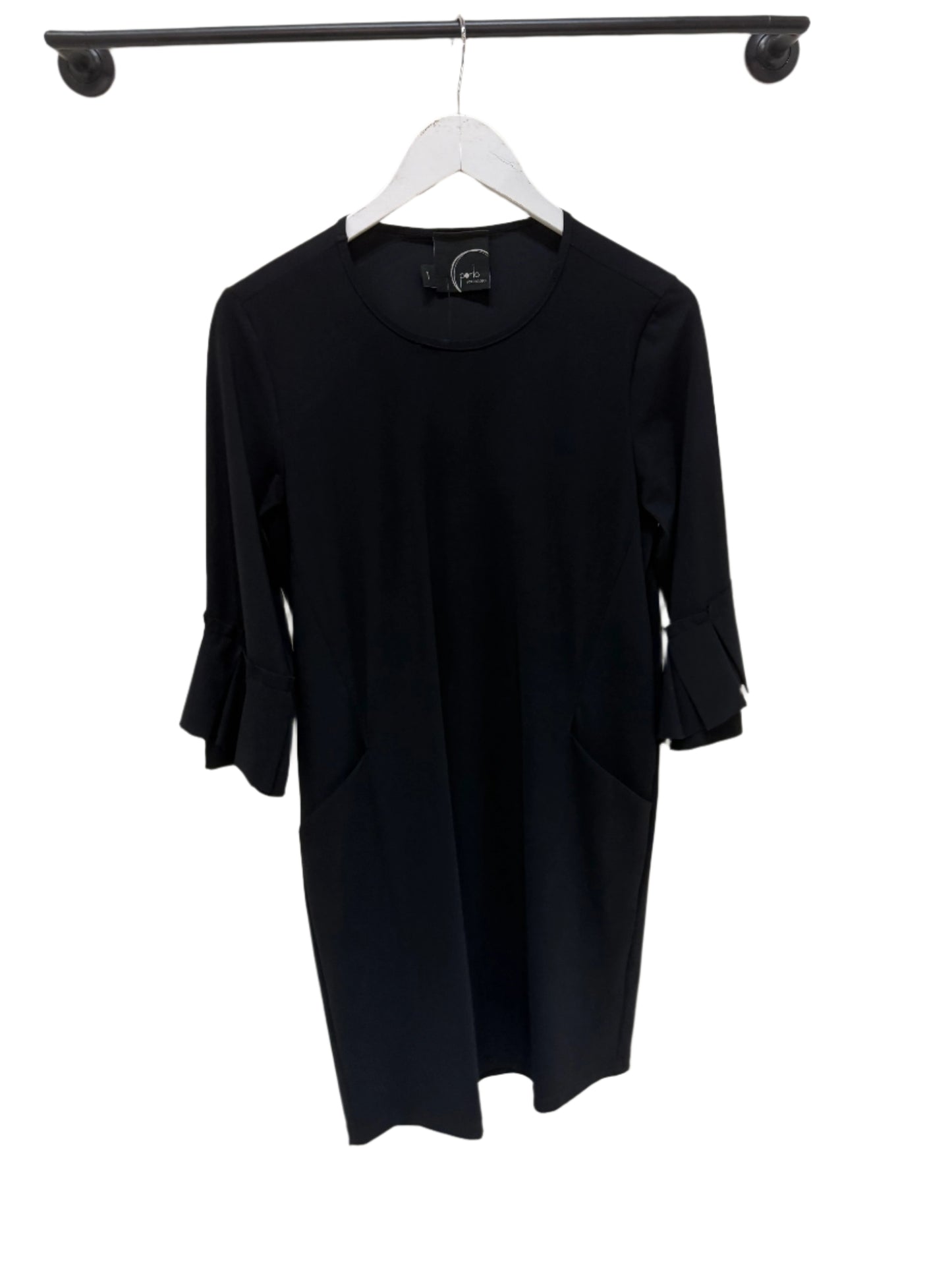Porto Harmonica Dress in Black