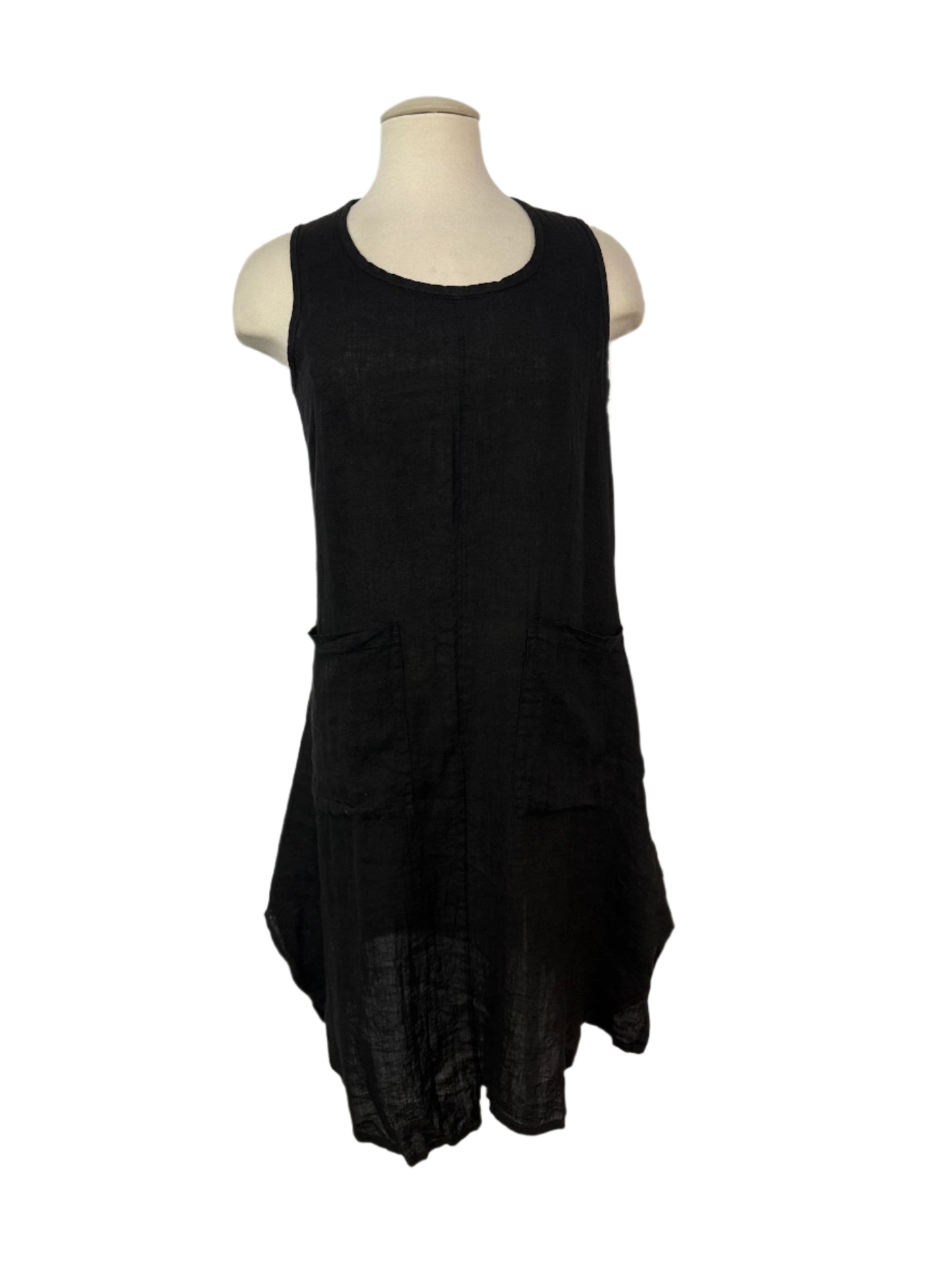 Inizio Linen Black Dress