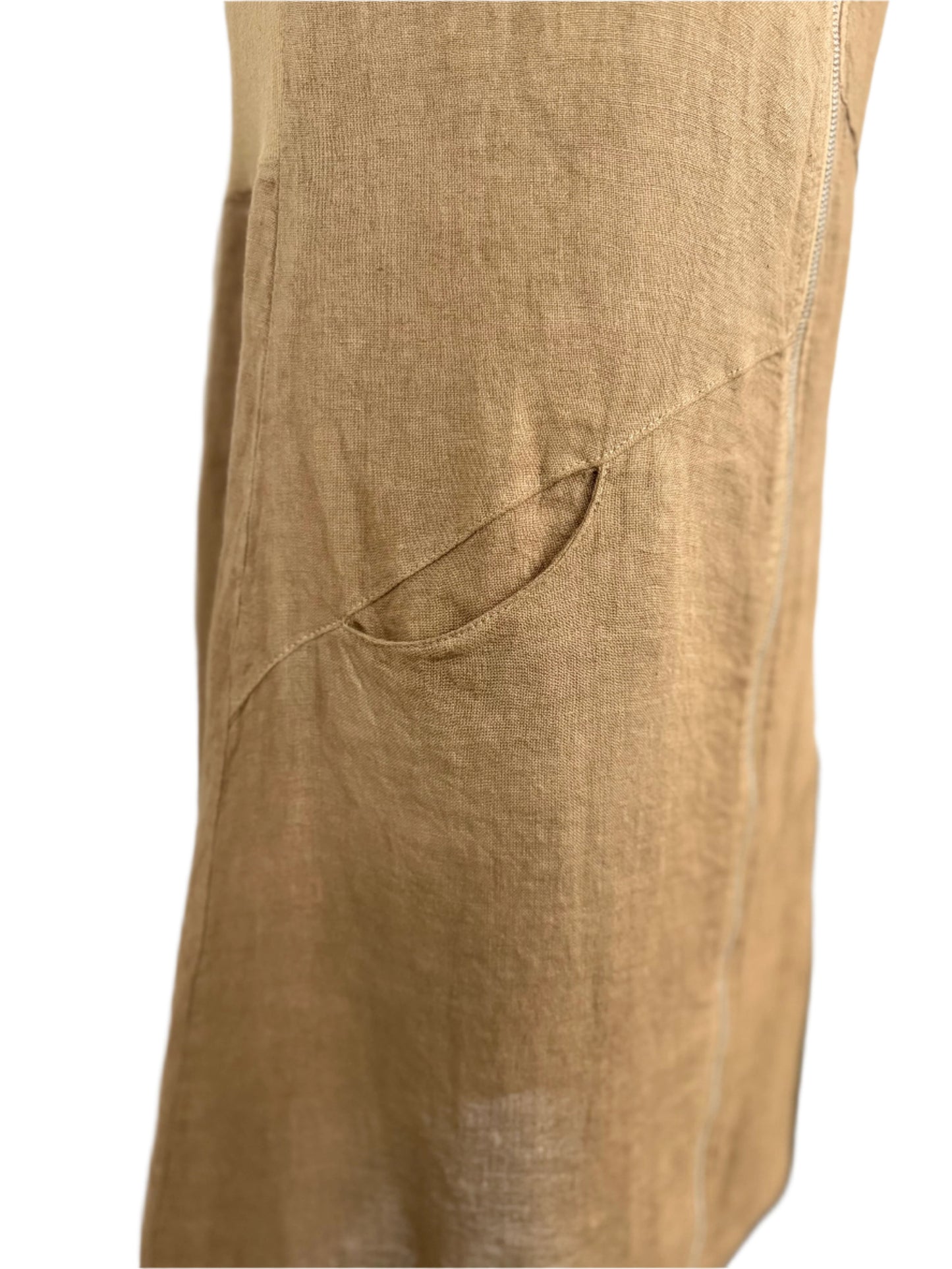 Inizio Linen one Pocket Full Zip Dress
