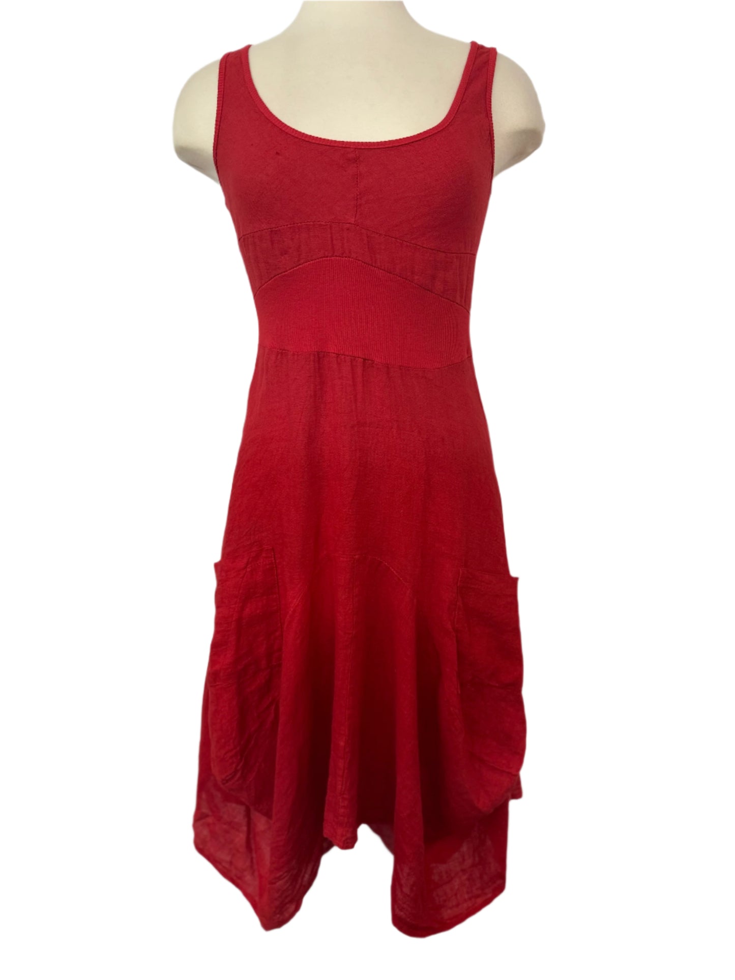 Inizio Linen Red Dress