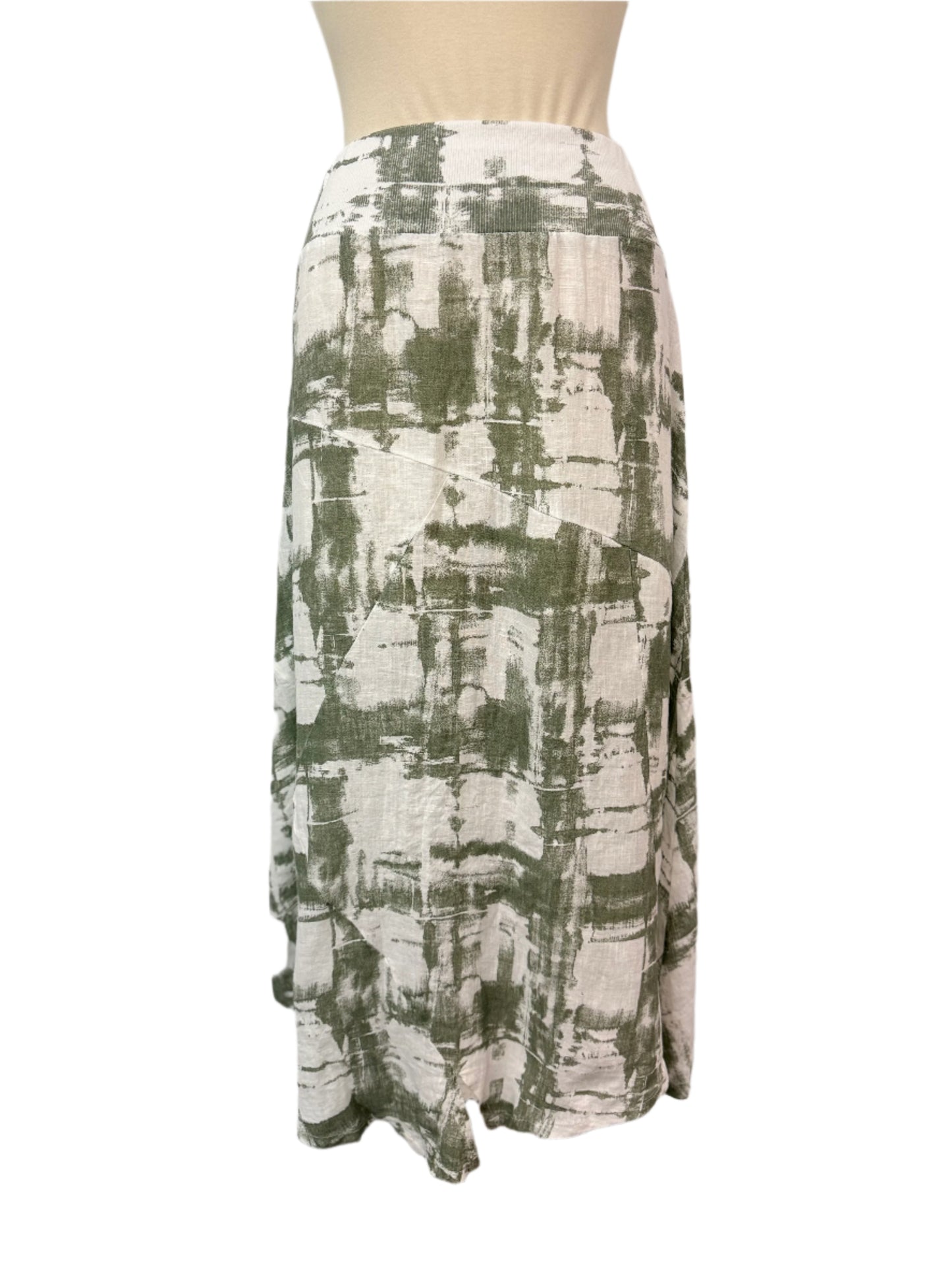 Inizio Linen Painted Skirt