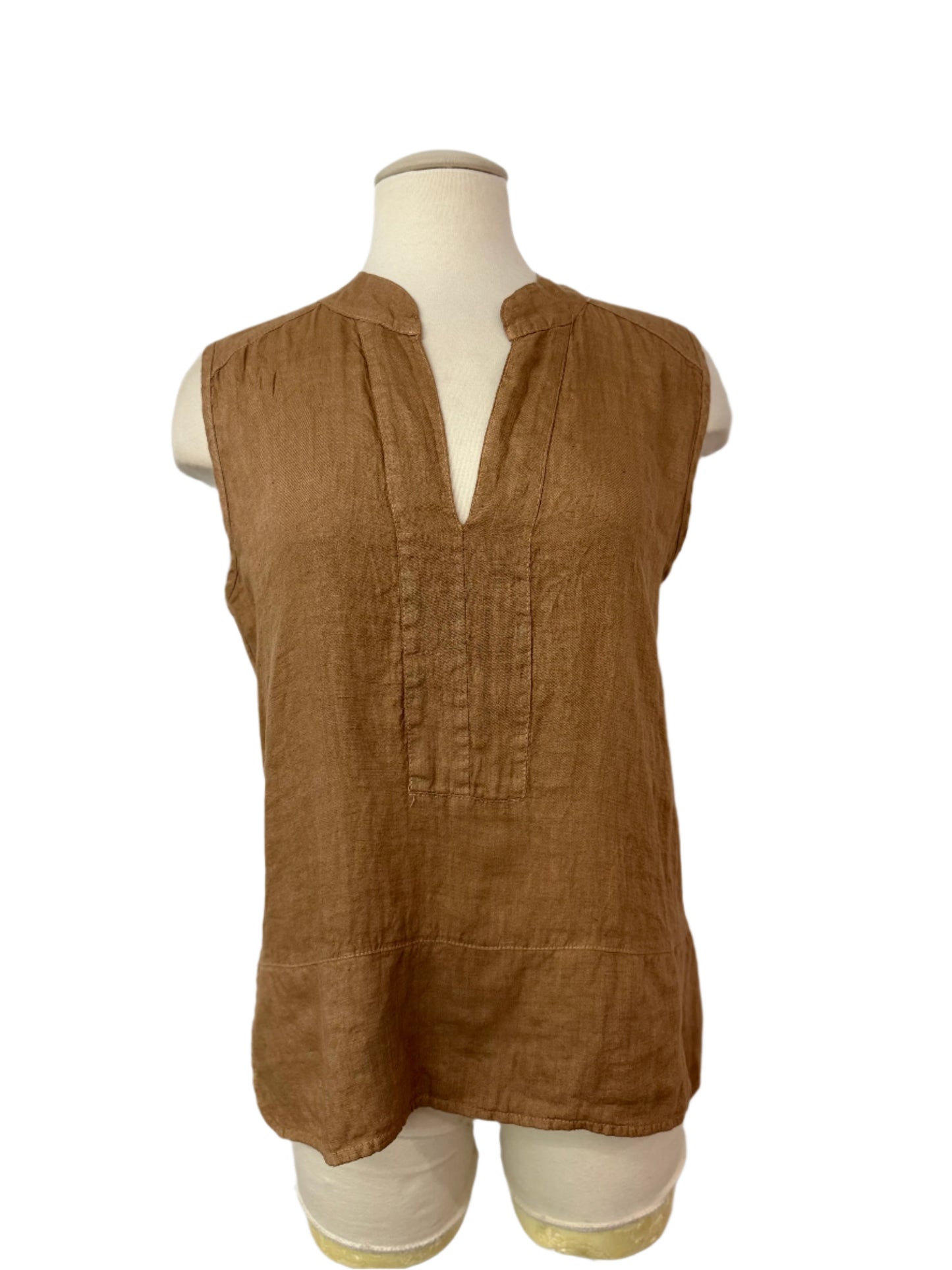 Inizio Linen V Neck Top
