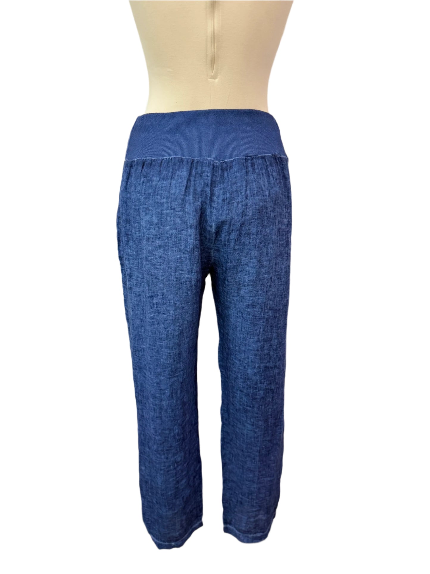 Inizio Blue Linen Pants