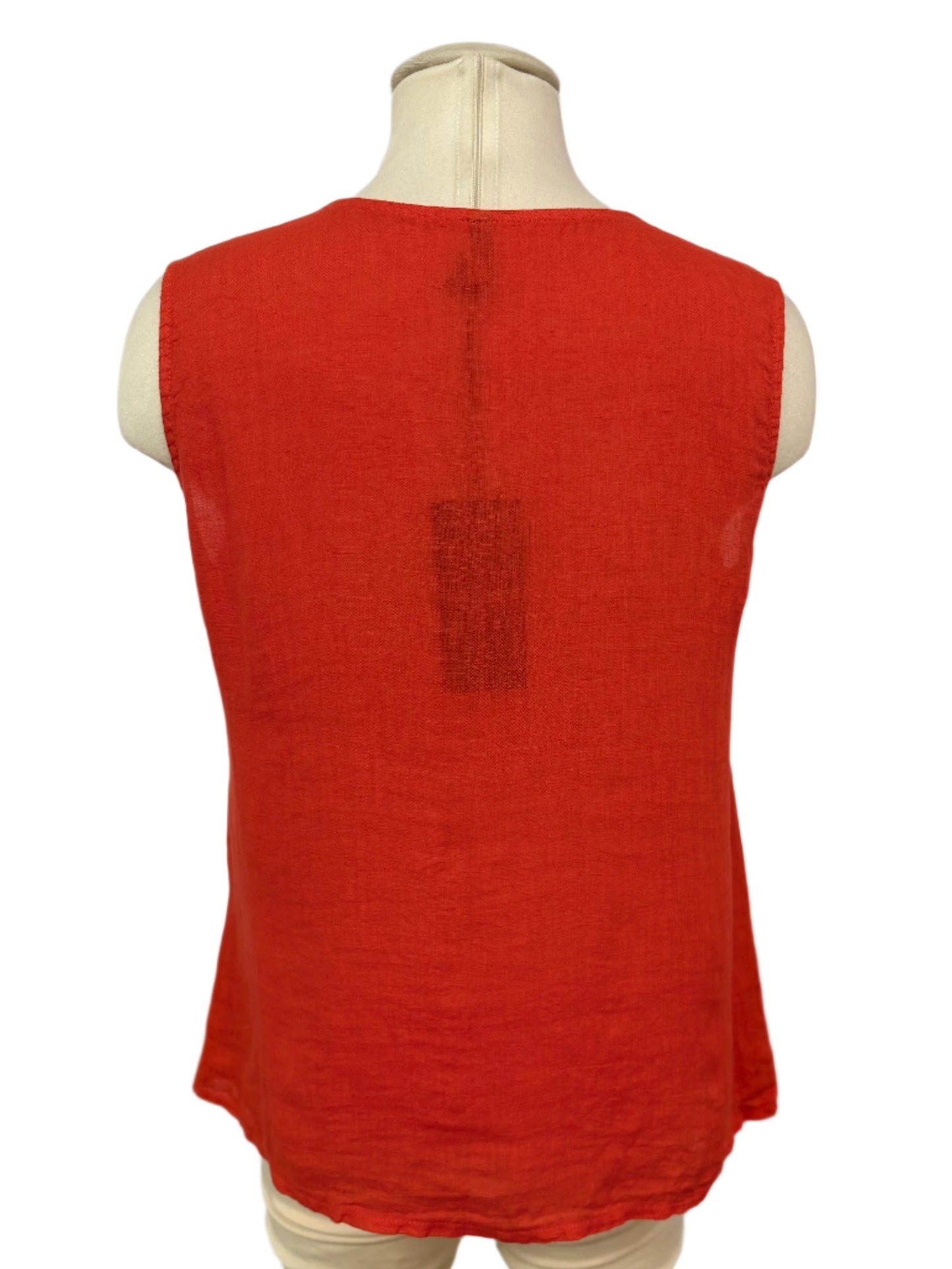Inizio Blossom Orange Linen Top