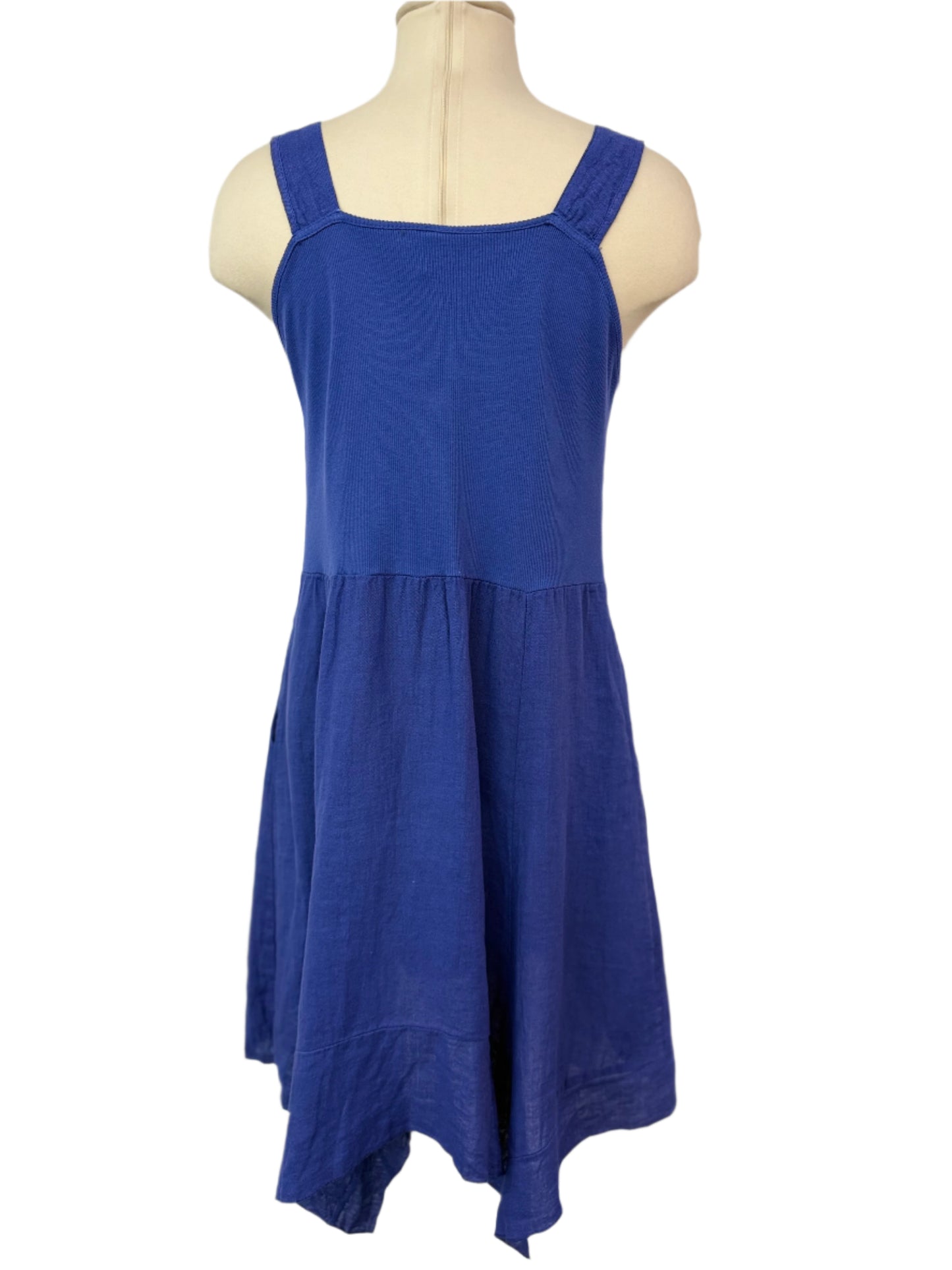 Inizio Bright Blue Linen Dress