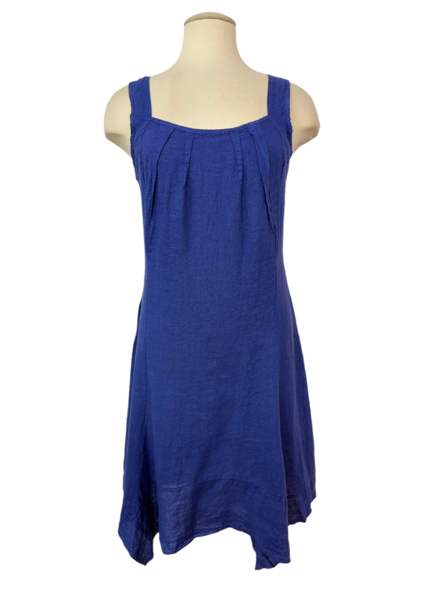 Inizio Bright Blue Linen Dress