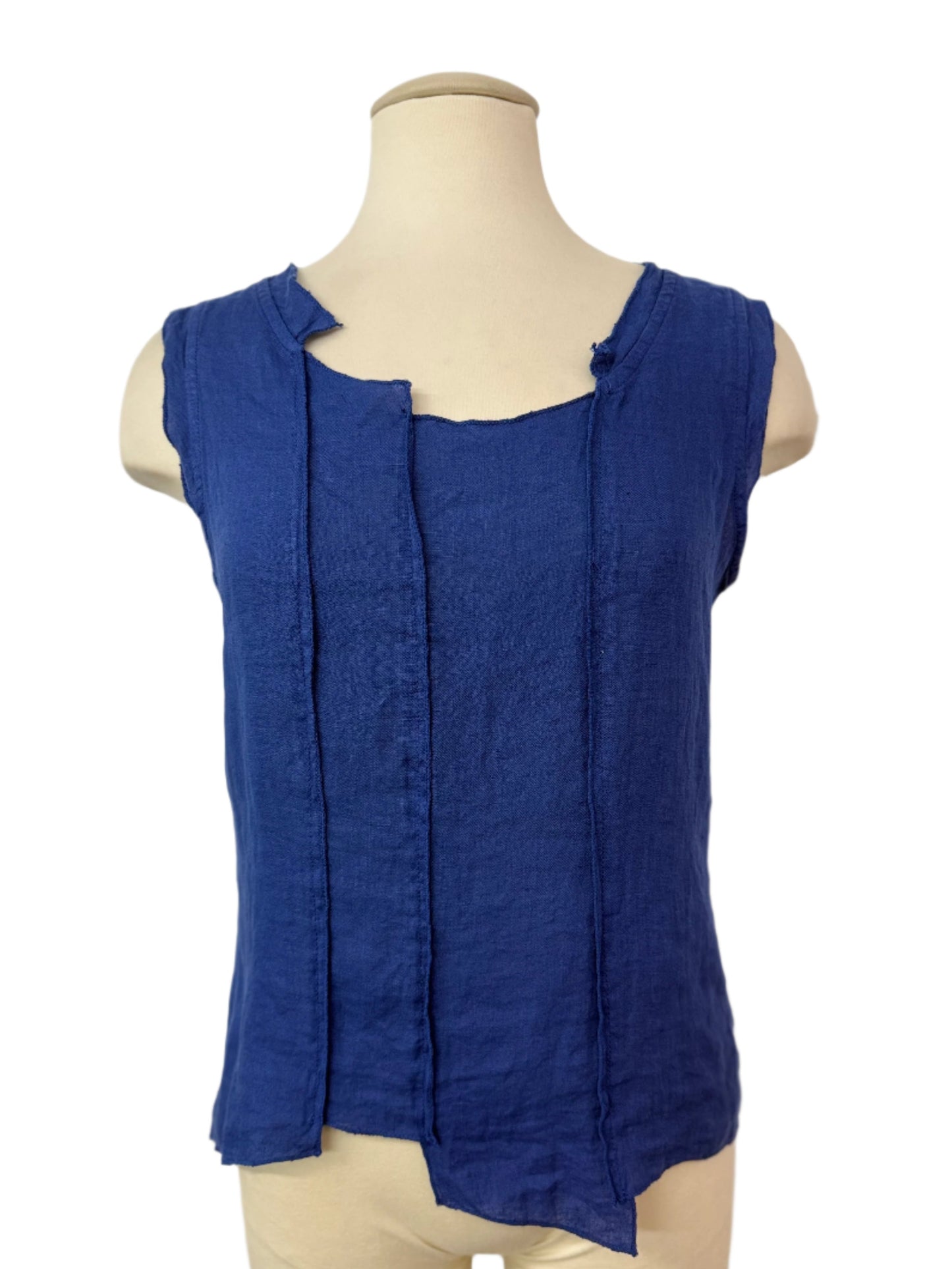 Inizio Sailor Blue Linen Top