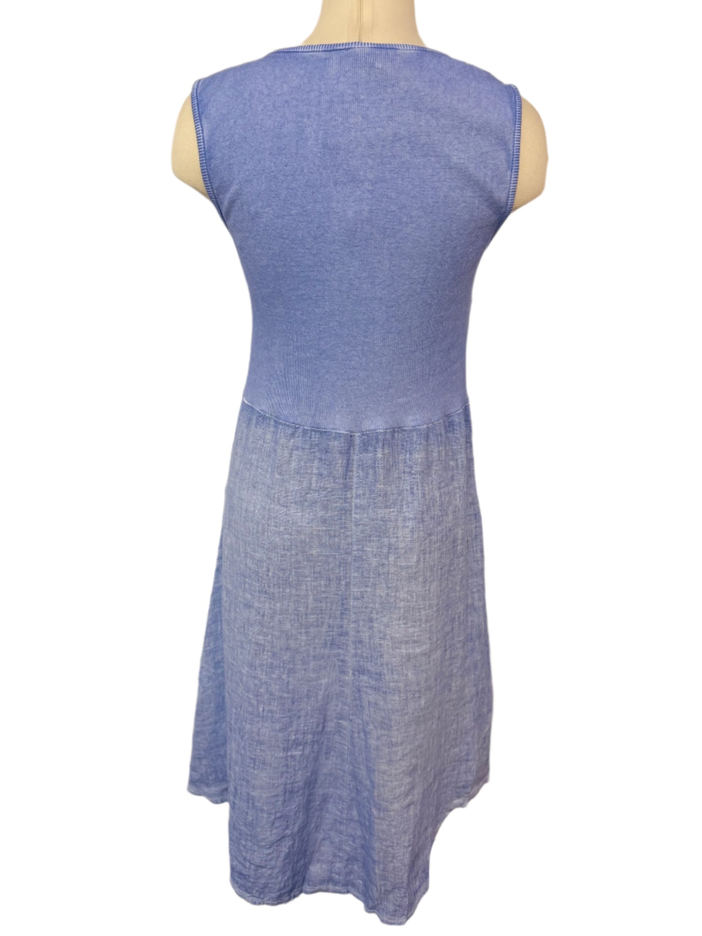Inizio Sky Blue V Cut Dress