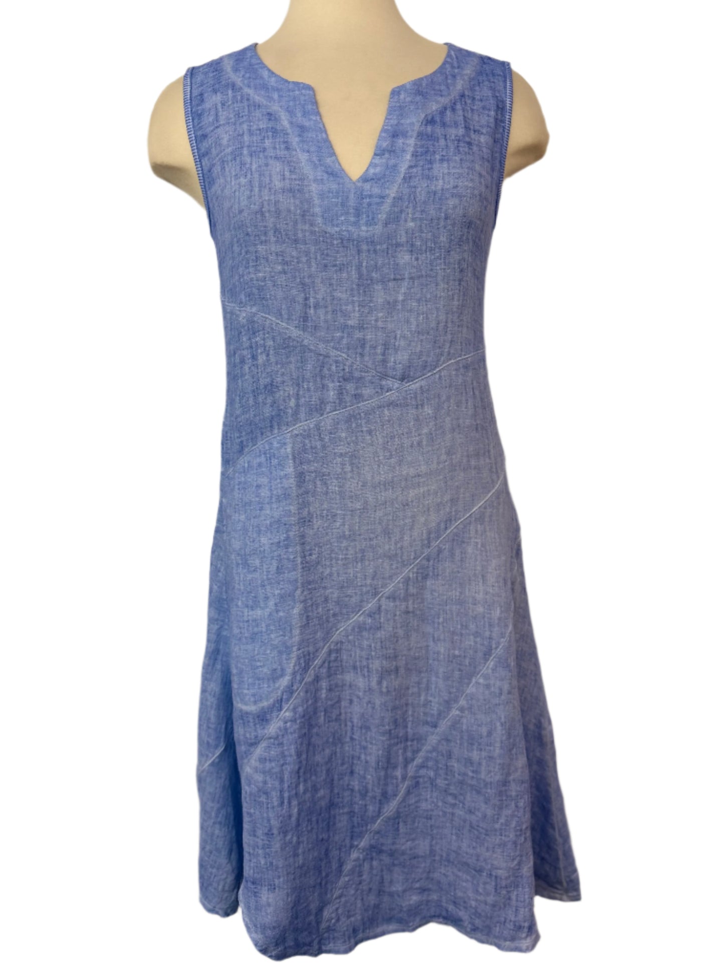 Inizio Sky Blue V Cut Dress