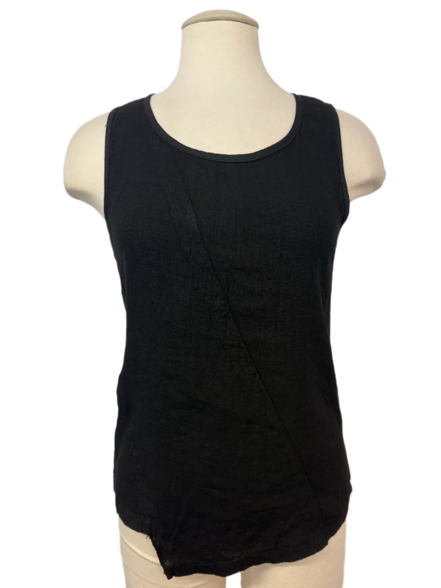 Inizio Black Linen Top