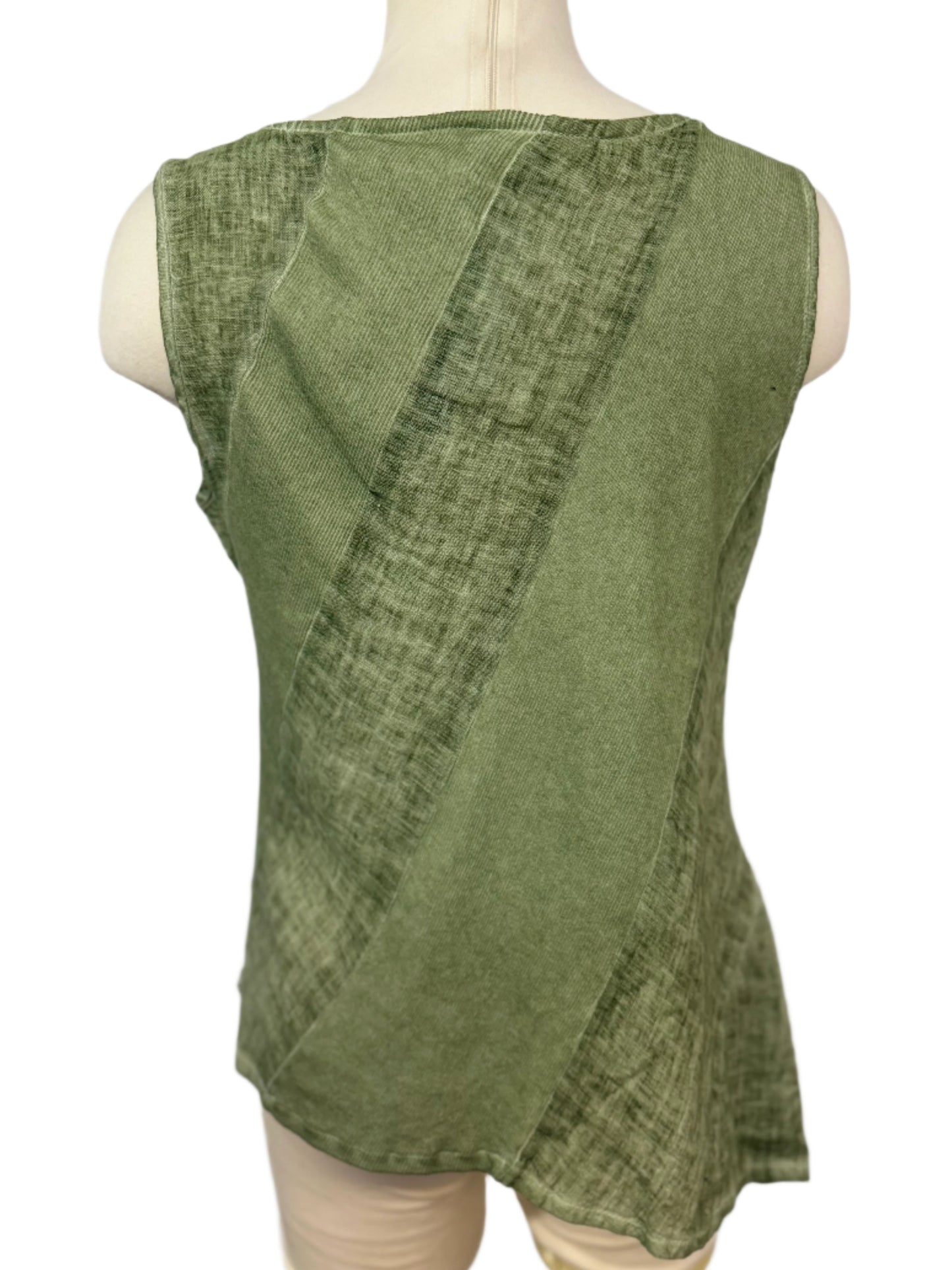 Inizio Olive Green Linen Top