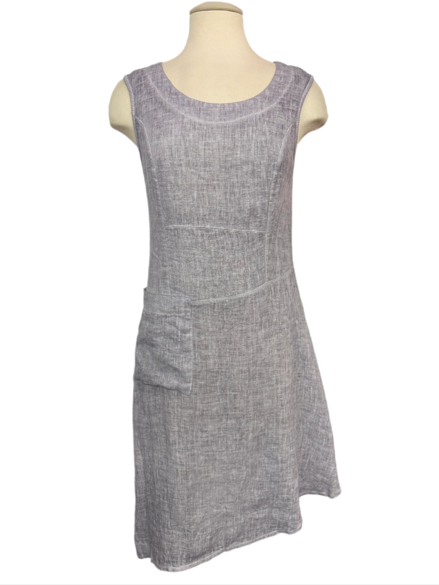 Inizio Light Grey Linen Dress