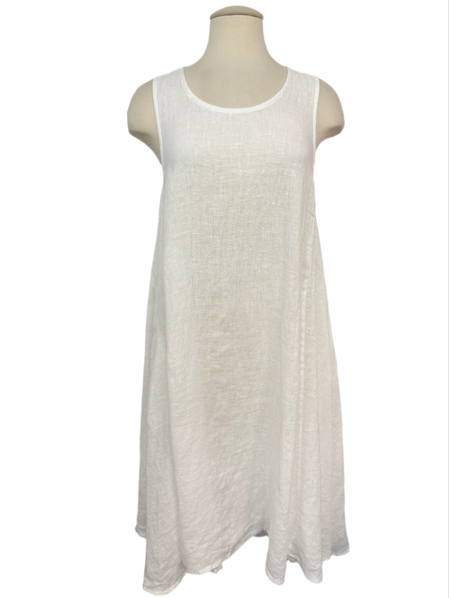 Inizio White Linen Dress
