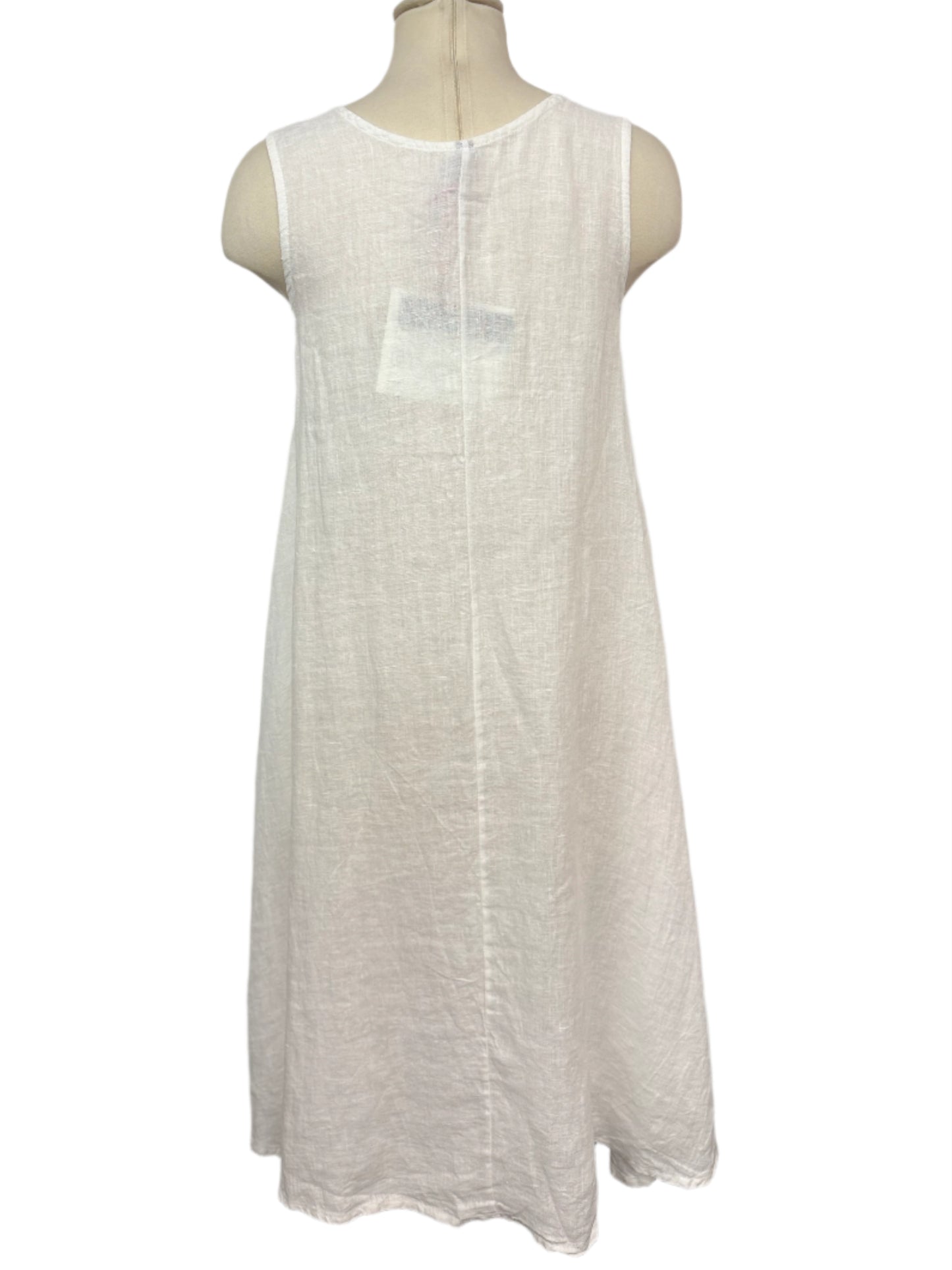 Inizio White Linen Dress
