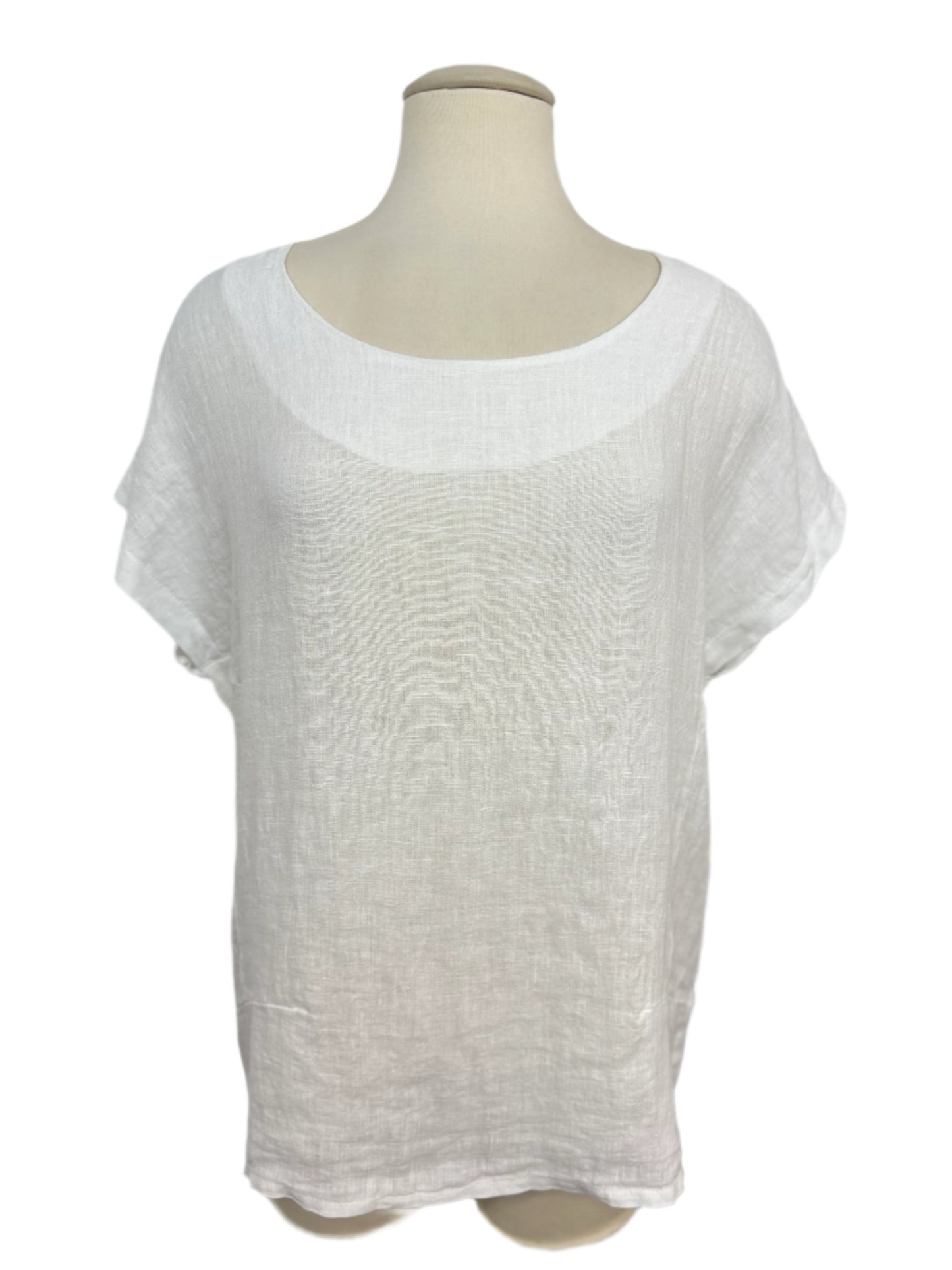 Inzio White Linen Top