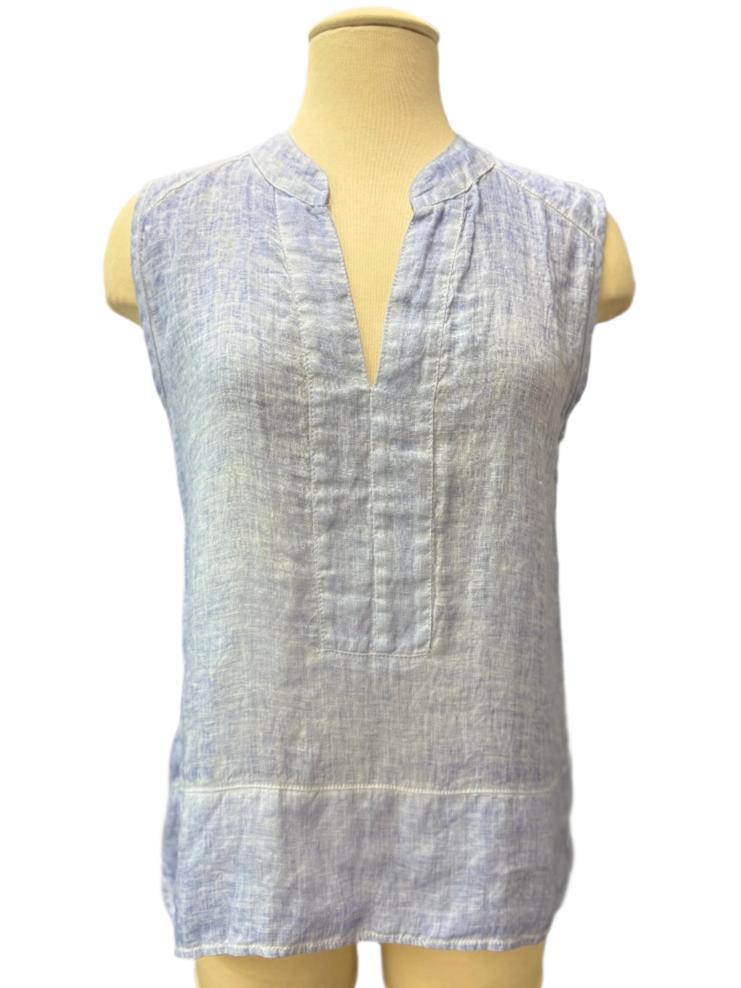 Inizio Baby Blue Linen Top