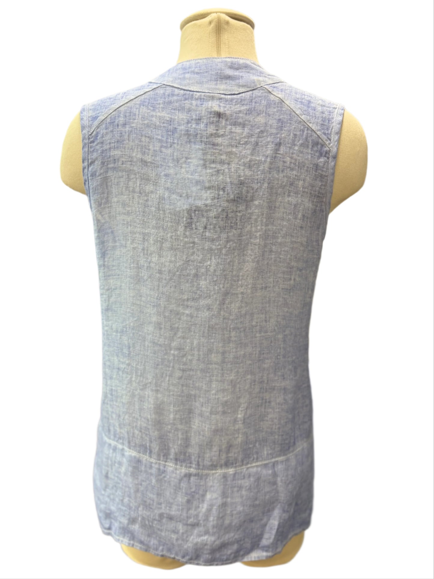 Inizio Baby Blue Linen Top