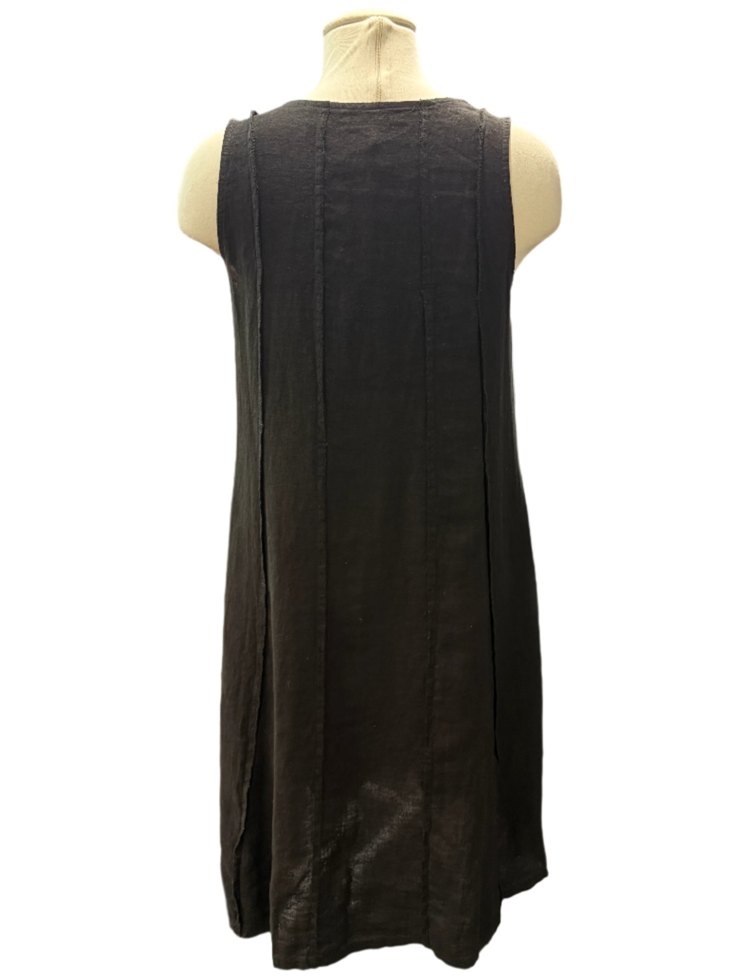 Inizio Black Linen Dress