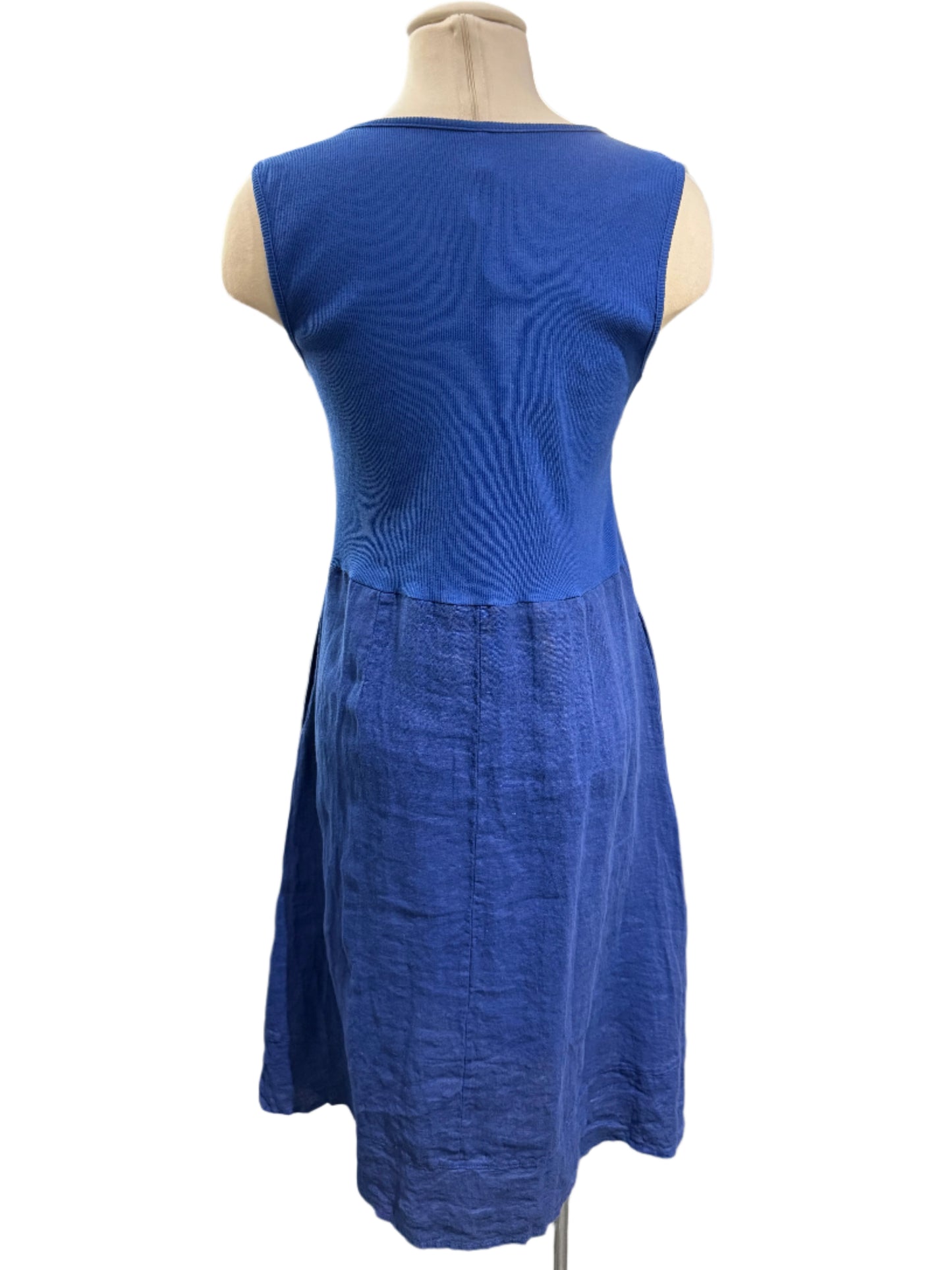 Inizio Blue Linen Dress - clever alice
