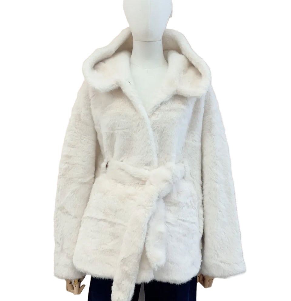 Clever Alice Mid Length Faux Fur Coat