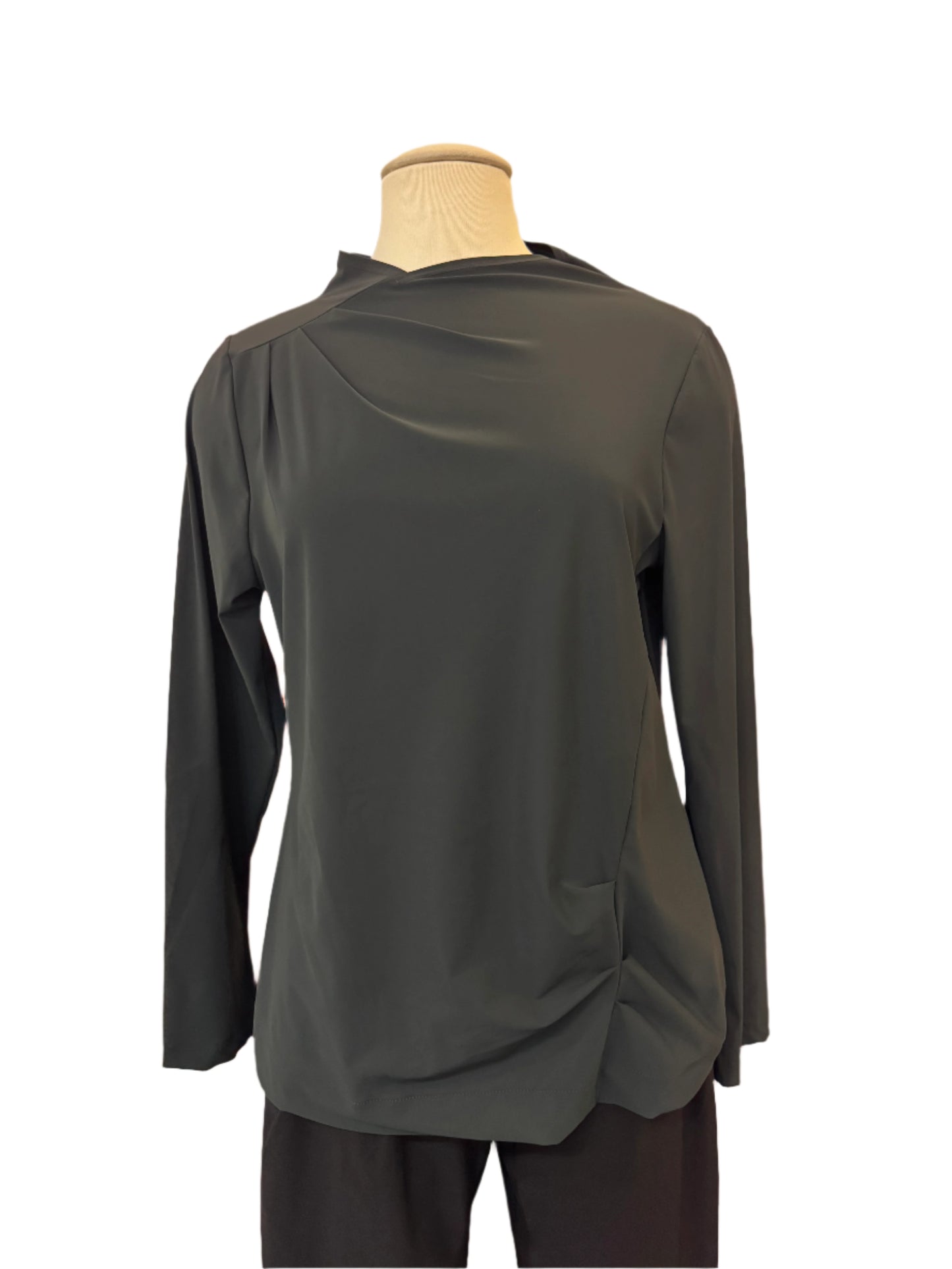 Porto Ruched Long Sleeve Jet Jersey Top