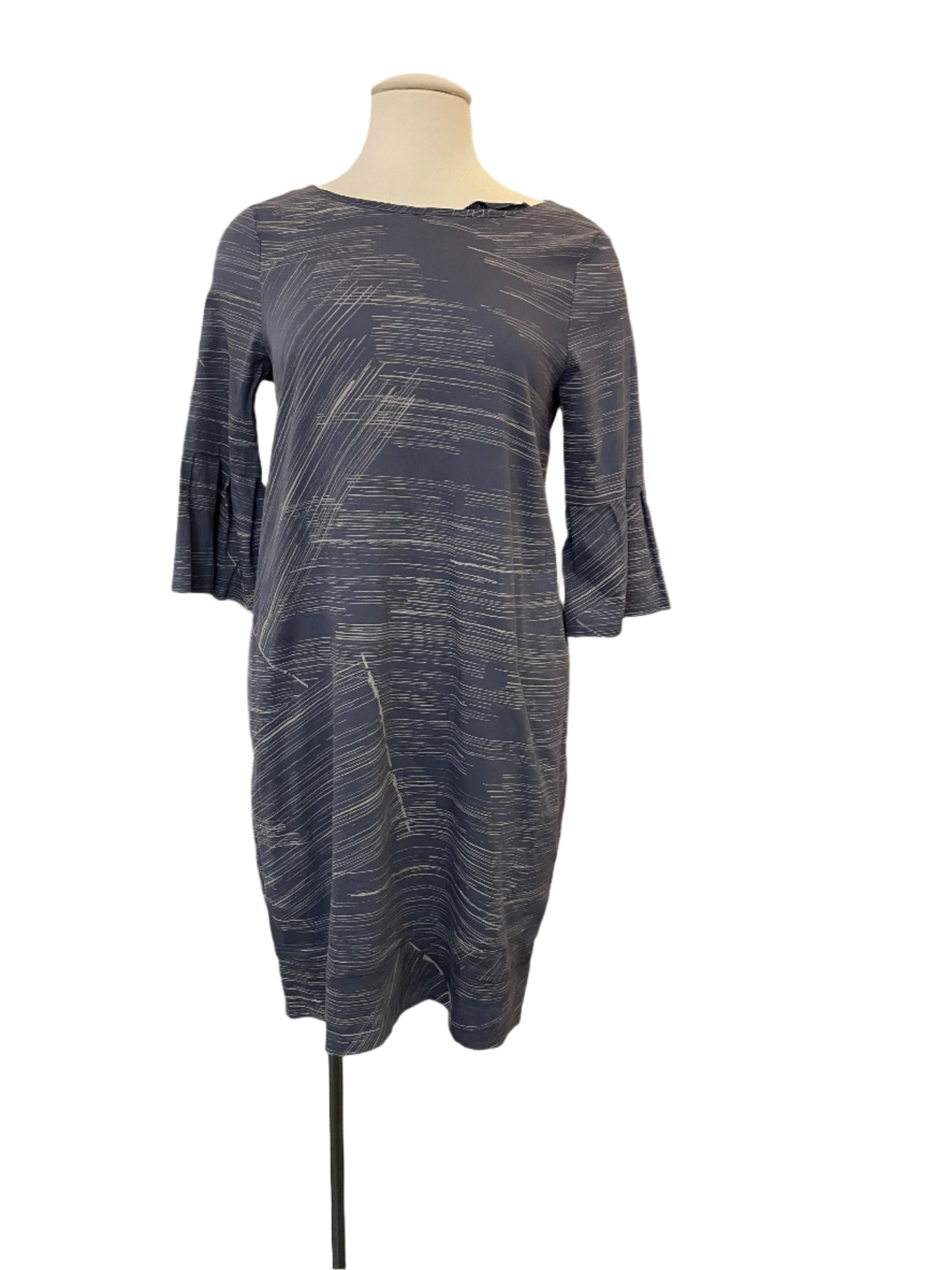 Porto Harmonica Dress in Swedish Laguna Print