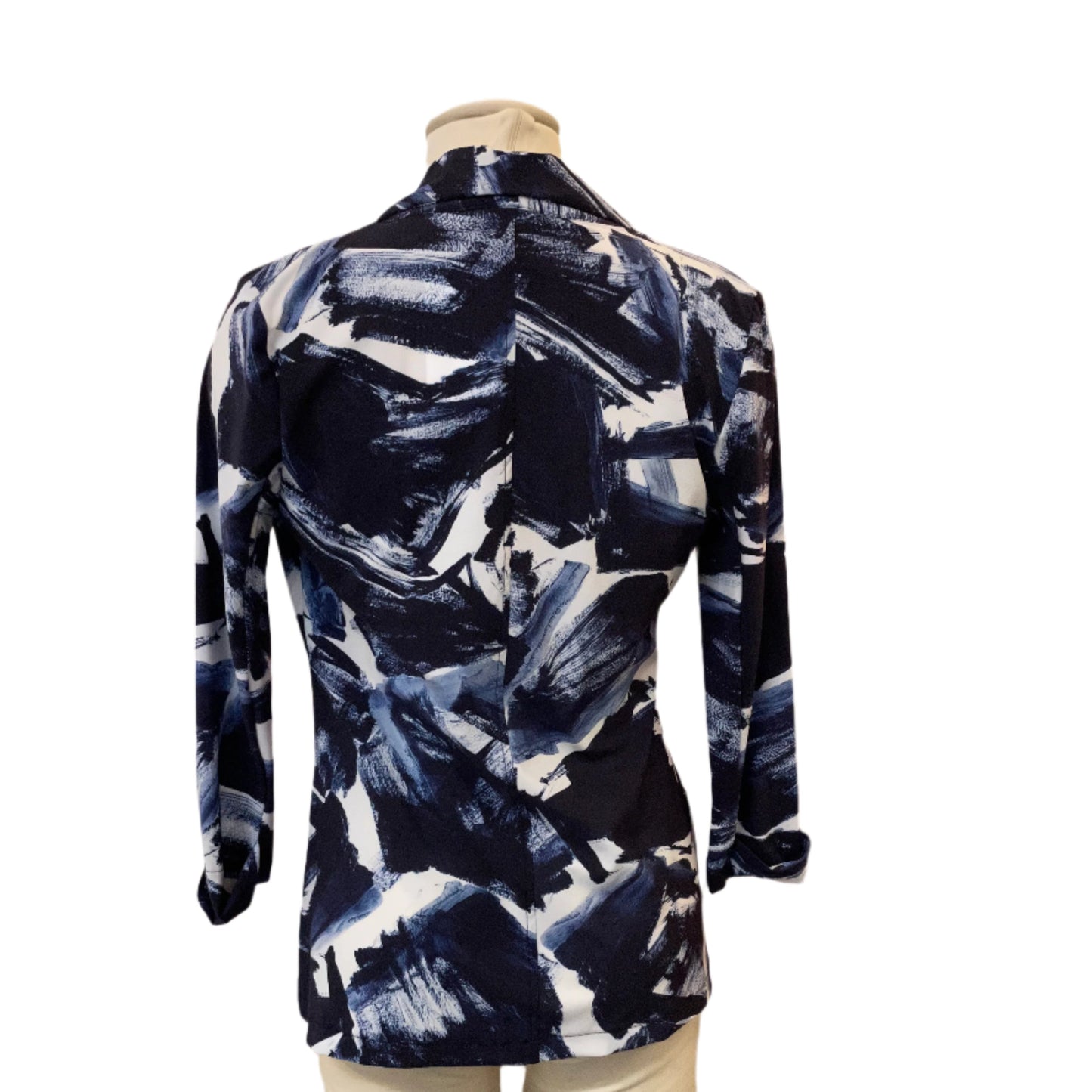 Porto Jet Jersey Blazer in Blue and White Pattern