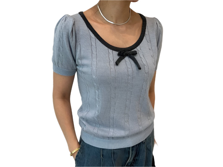 Clever Alice Ribbon Knit Top