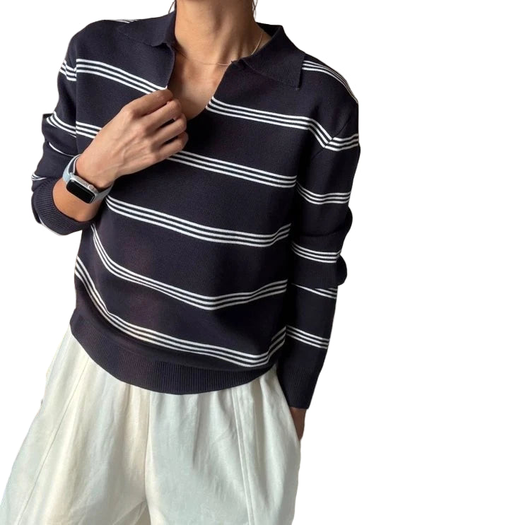 Clever Alice Coast Collar Knit Top