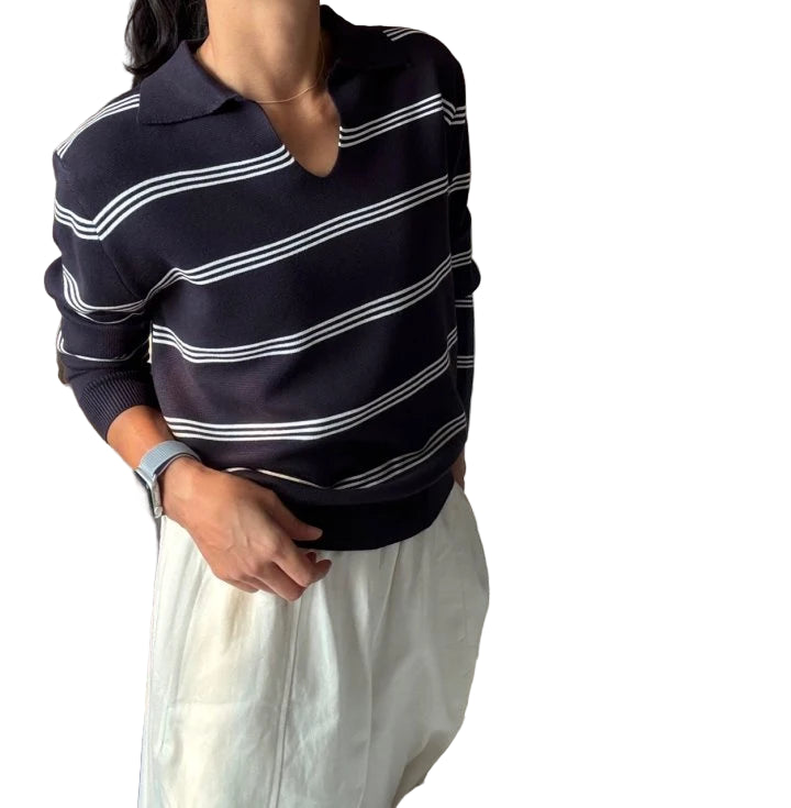 Clever Alice Coast Collar Knit Top