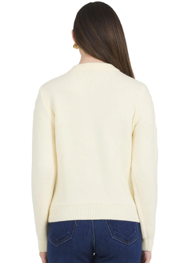 Stellah Floral Embroidered Sweater (no gems featured on sample)