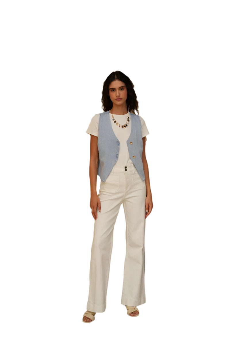 Oraije Paris Elena Wide Cut Jean in White