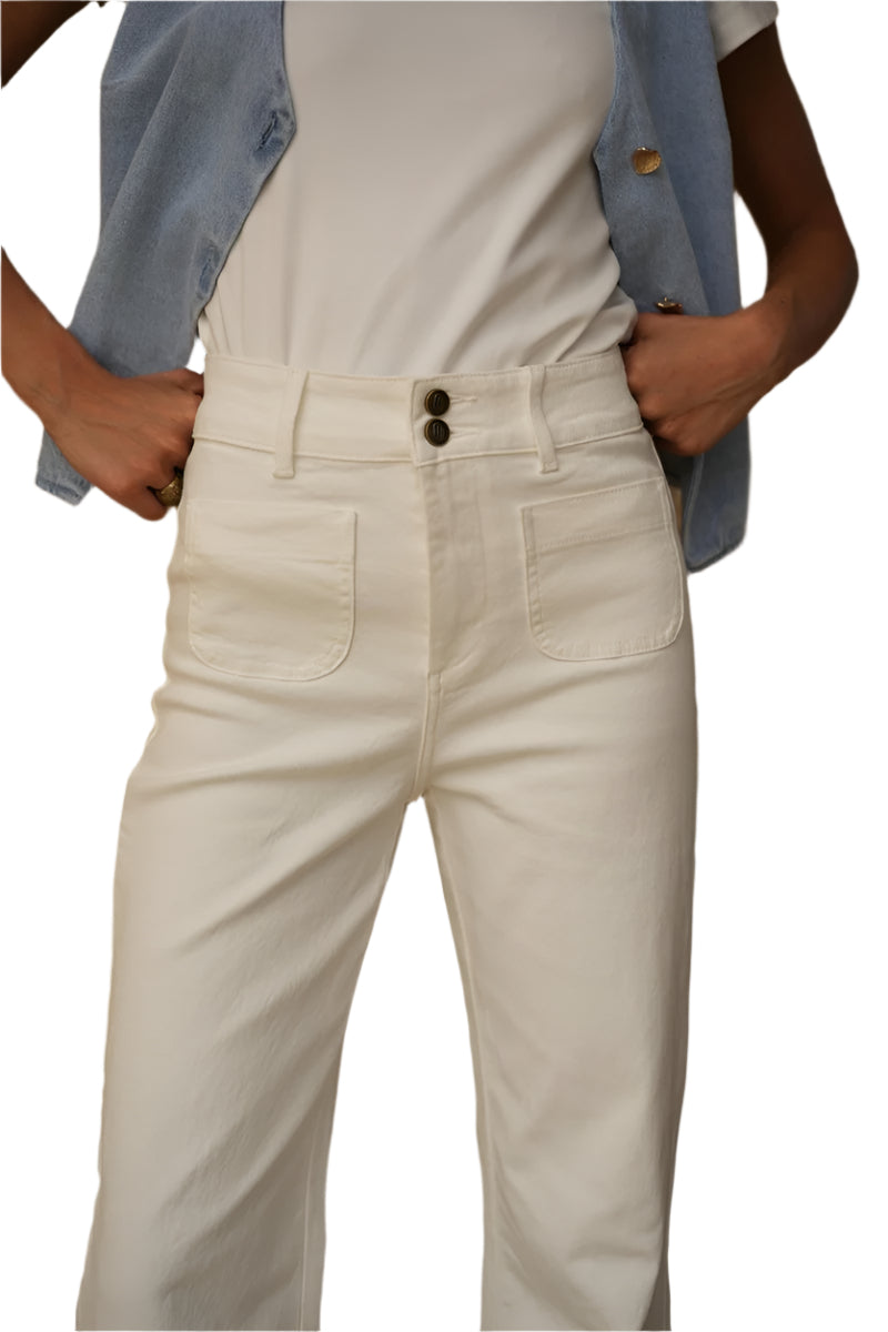 Oraije Paris Elena Wide Cut Jean in White